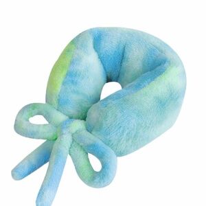 Plush Blue and Green Neck Pillow
